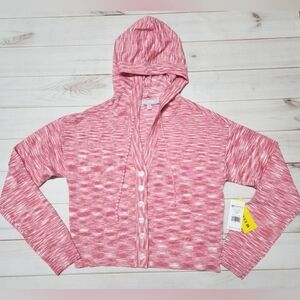 EleVen by Venus Williams Love Buzz Knit Hot Fuschia Cardigan Small New With Tags